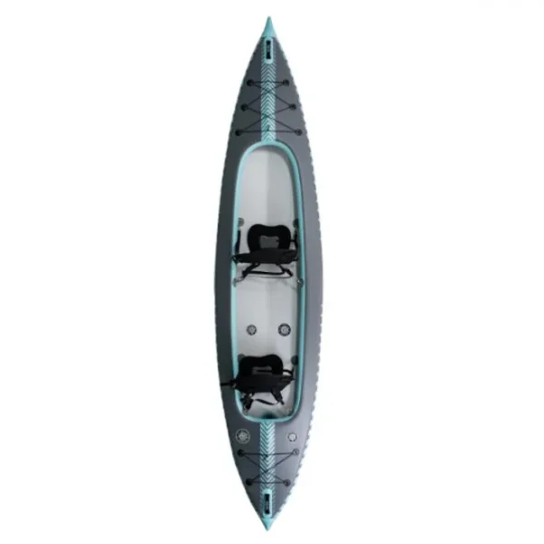 Kayak gonflable COASTO Capitole 2 places - Gris/Bleu - Débutant/Intermédiaire/Avancé - 250 kg – Image 4