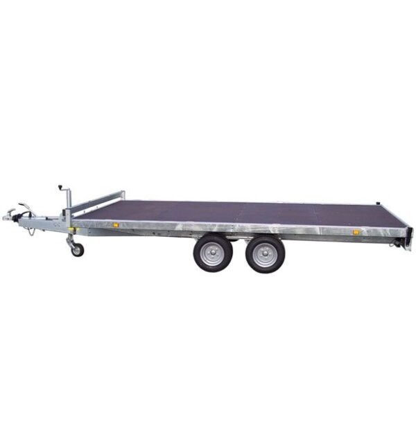 Remorque plateau Lider - Réf. 32650 - Roues dessous - 4 m - 2500 Kg - 2 essieux