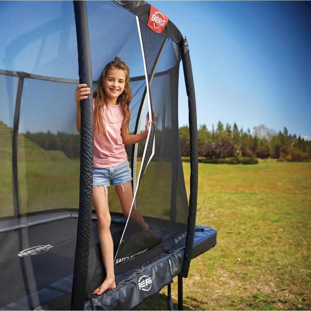 Trampoline FlatGround 500 Noir + AeroWall BLK&GRY BERG Ultim Champion – Image 3