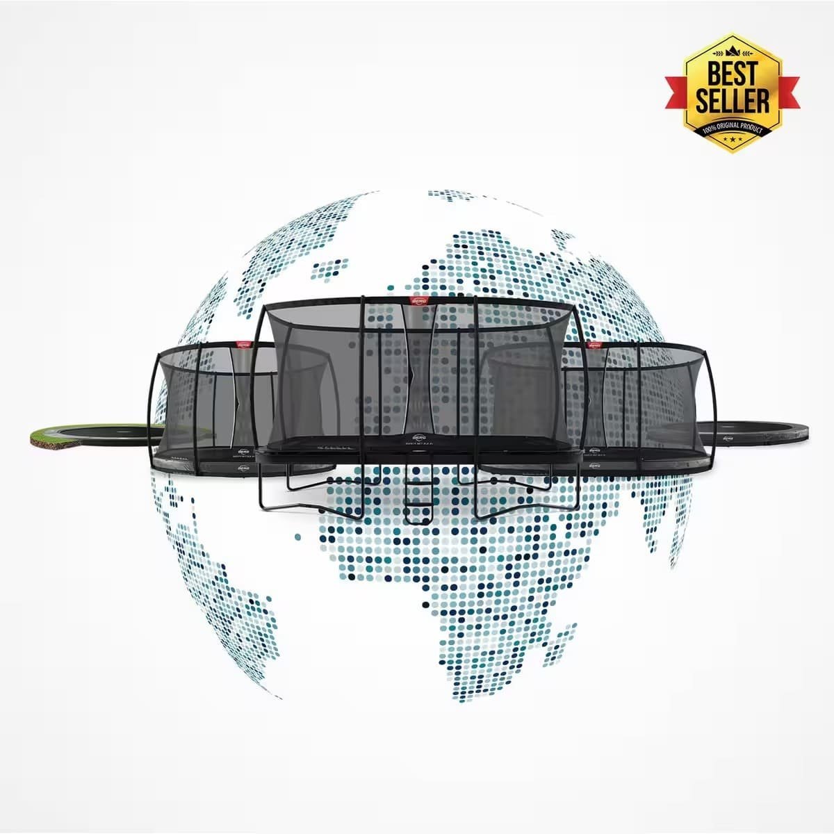 BERG Ultim Champion Trampoline FlatGround 410 Vert + AeroWall BLK&GRY – Image 4
