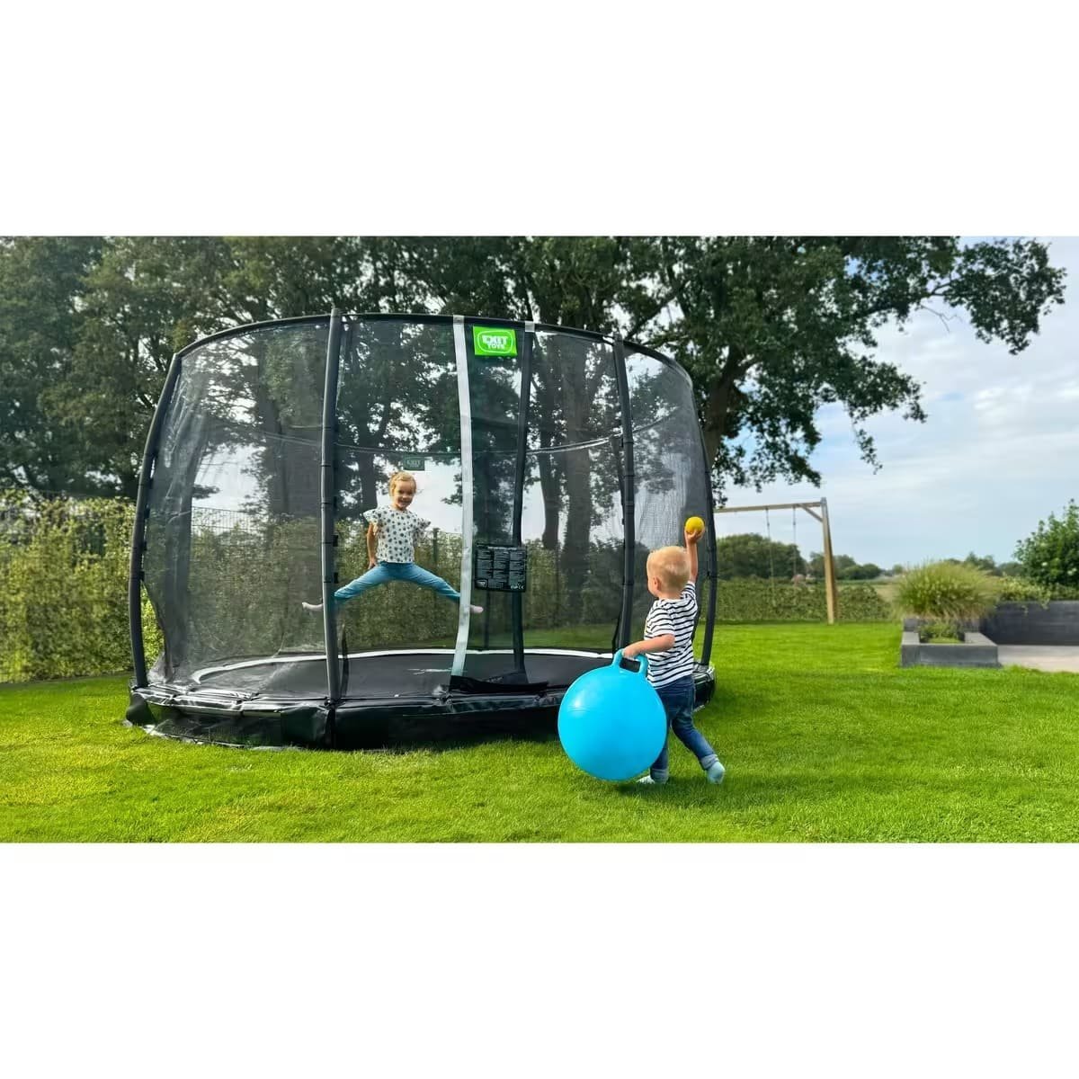 Trampoline enterré EXIT Allure Premium ø427cm - vert – Image 5