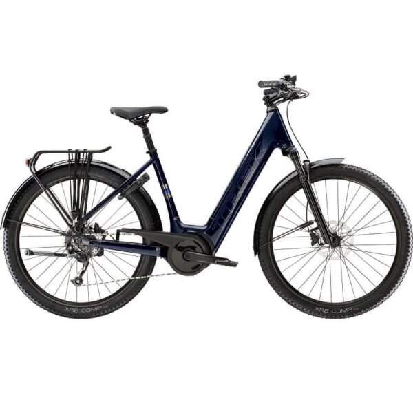 Trek Verve+ 4 Lowstep Shimano Altus 9V 725 Wh Bleu